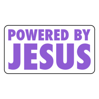 Powered By Jesus Sticker (Lavender)